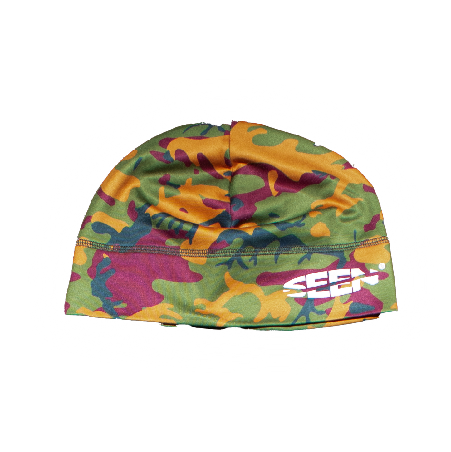 ORANGE CAMO SKULL CAP