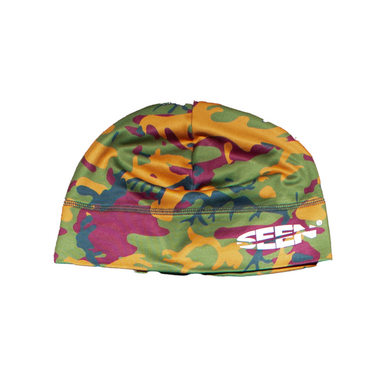 ORANGE CAMO SKULL CAP