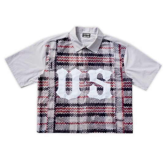 "US" PLAID BUTTON-UP